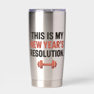 Gourde Isotherme C'est Ma Résolution De Nouvel An Motivation Gym 