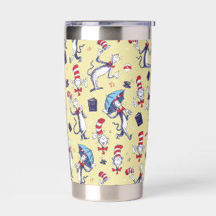 Gourde Isotherme Chat dans le Chapeau   Motif Jaune