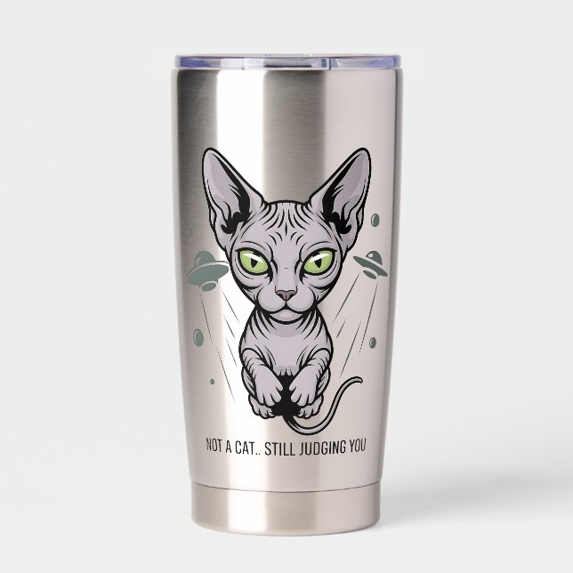 Gourde Isotherme Chat Sphynx Judicieux dans l'Art Spatial (Extérieur)