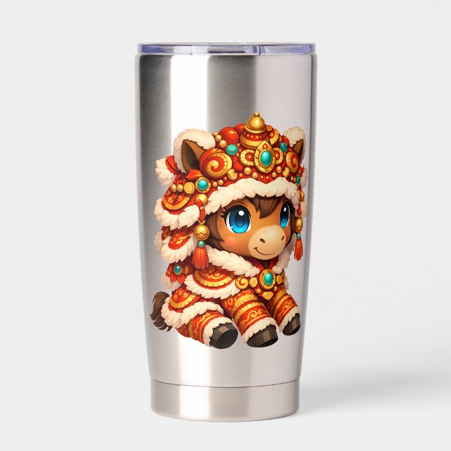 Gourde Isotherme Chinese New Year Horse 2026 Zodiac (Extérieur)