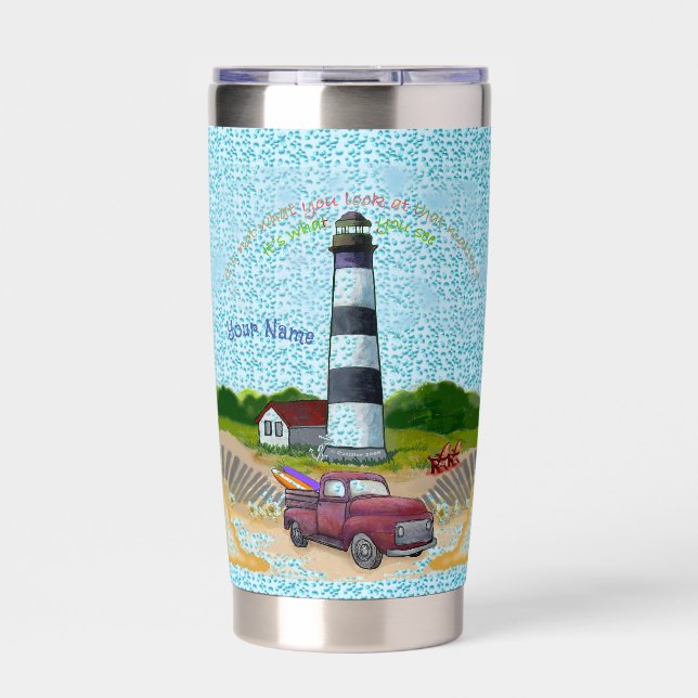 Gourde Isotherme Choix de camion de phare   (Extérieur)