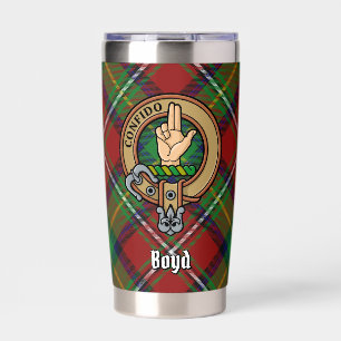 Gourde Isotherme Clan Boyd Crest sur Tartan