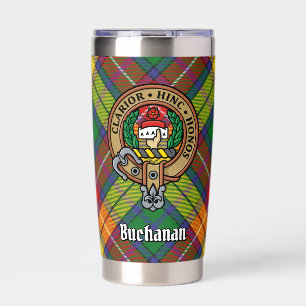 Gourde Isotherme Clan Buchanan Crest sur Tartan