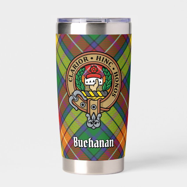 Gourde Isotherme Clan Buchanan Crest sur Tartan (Extérieur)