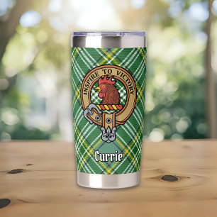 Gourde Isotherme Clan Currie crête de coq sur tartan