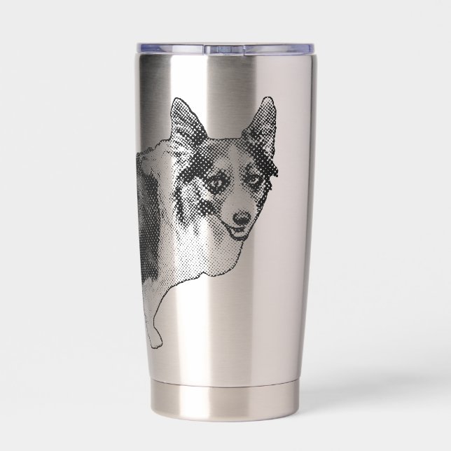 Gourde Isotherme Clin d'œil de vacances Corgi Prism (Couvercle)