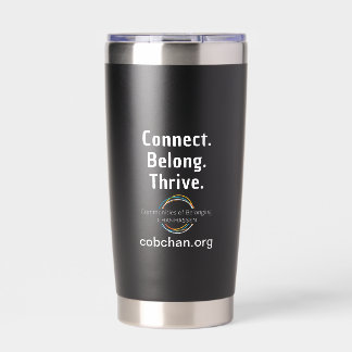 Gourde Isotherme CoBC Tumbler (texte blanc) - Connect Belong Thrive