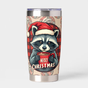 Gourde Isotherme Cocoa Cheer de Raton Laveur de Noël
