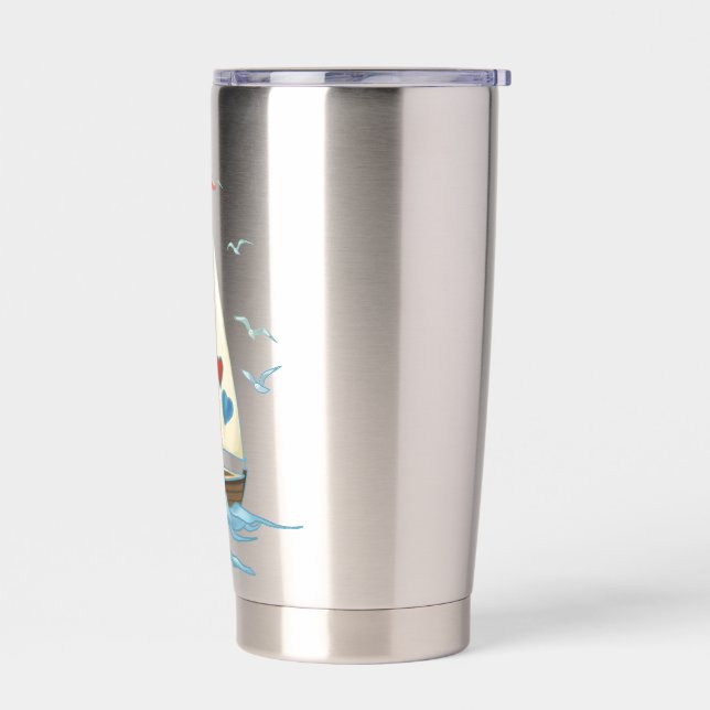 Gourde Isotherme Cœurs en voile (Gauche)