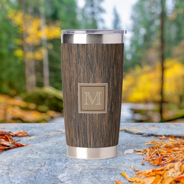 Gourde Isotherme Cool personnalisé Abstrait arbre écorce bois art M (Mariage)