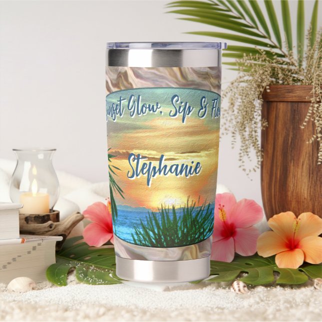 Gourde Isotherme Coucher de soleil, Sip & Flow 1557 (Créateur téléchargé)