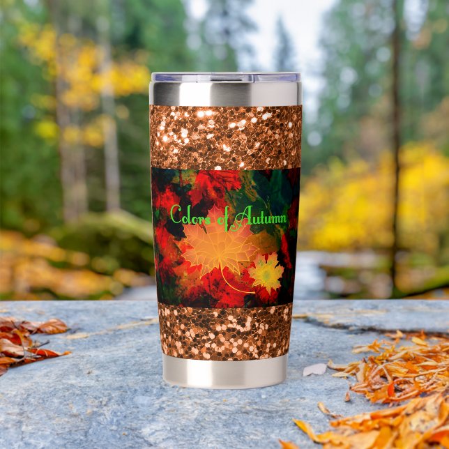 Gourde Isotherme Couleurs d'Automne (En extérieur (pivoté))