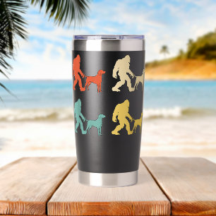 Gourde Isotherme Couleurs Rétro Bigfoot Labrador Retriever Sasquatc