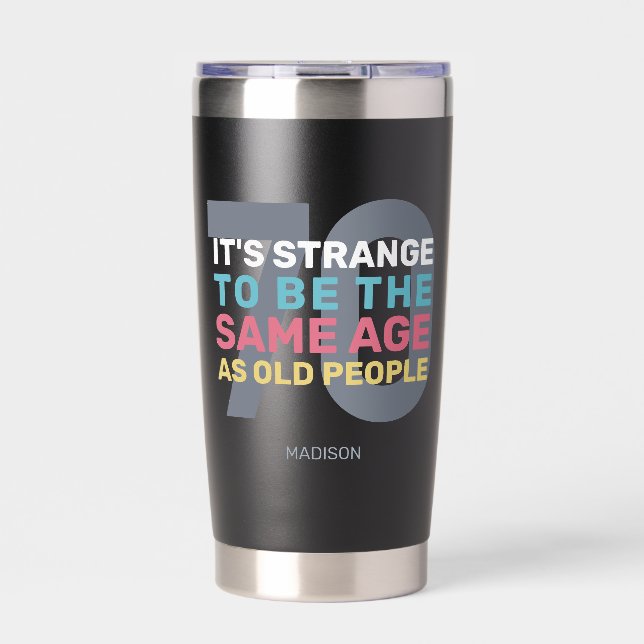 Gourde Isotherme Custom Age & Name Funny Senior Birthday (Extérieur)