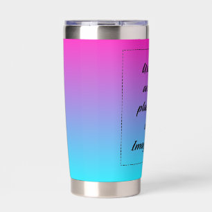 Gourde Isotherme Dégradé Néon de Bleu Clair à Rose