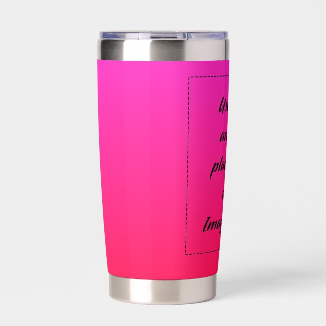Gourde Isotherme Dégradé Néon de Rouge à Rose (Extérieur)