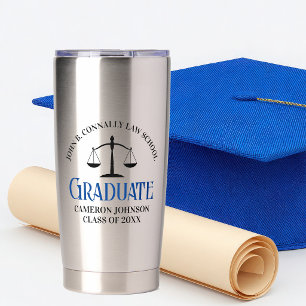 Gourde Isotherme Diplôme Commémoratif de l'École de Droit en Bleu P