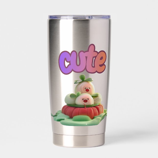 Gourde Isotherme Douceurs 3D Art Kawaii (Extérieur)
