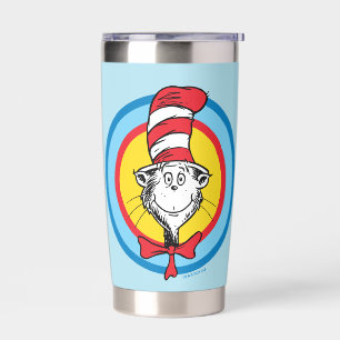 Gourde Isotherme Dr. Seuss Graphisme de tête de Chat dans le Chap
