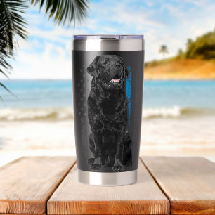 Gourde Isotherme Drapeau américain Thin Blue Line Labrador Retrieve