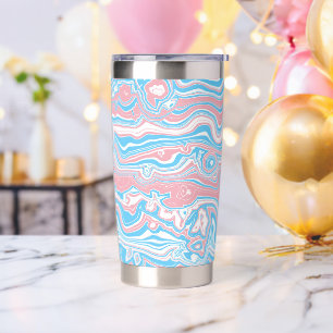 Gourde Isotherme Drapeau de fierté trans Trippsy Boho Groovy Bandes