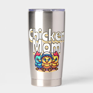 Gourde Isotherme Drôle Cartoon Chicks Chicken Mom Personnalisé
