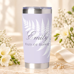 Gourde Isotherme Élégante Demoiselle d'Honneur Fougère Blanche Lava
