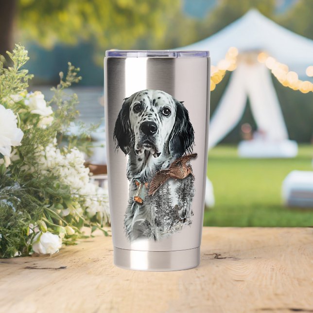 Gourde Isotherme English Setter  (Mariage (pivotée))