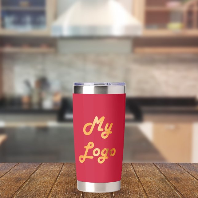 Gourde Isotherme Entreprise du logo rouge (Créateur téléchargé)