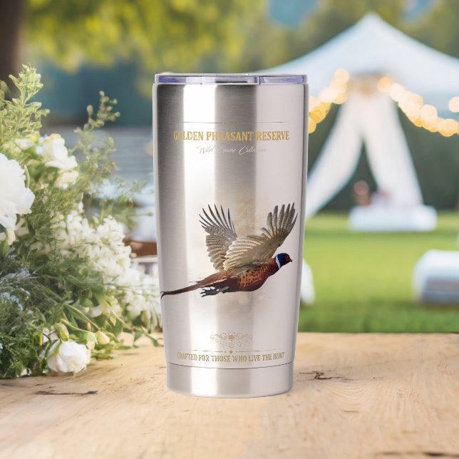 Gourde Isotherme Faisan, Chasse Royale (Mariage (pivotée))