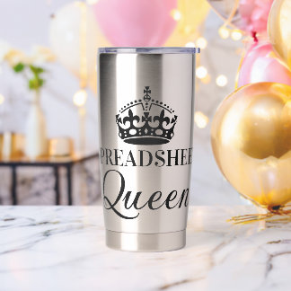 Gourde Isotherme Feuille de calcul Queen Funny Citations