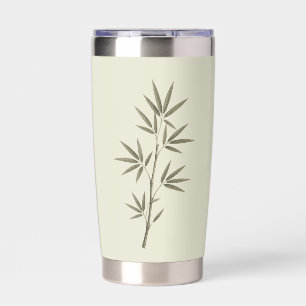 Gourde Isotherme Feuilles de bambou vert vintage