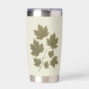 Gourde Isotherme Feuilles de érable vert vintage