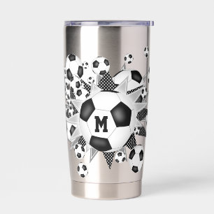 Gourde Isotherme filles sport ballon de football étoiles