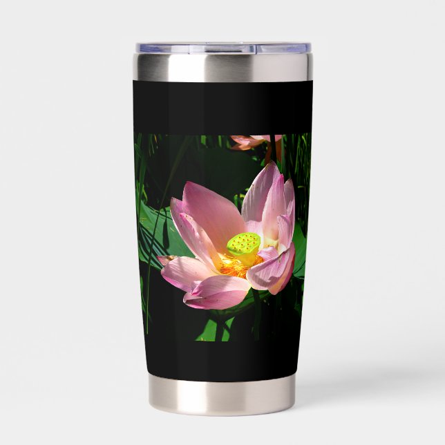 Gourde Isotherme Fleur de lotus (Extérieur)