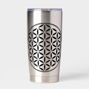 Gourde Isotherme FLEURS DE VIE - Symbole de géométrie sacrée plein
