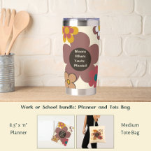 Fleurs rétro "Bloom là où vous êtes planté"