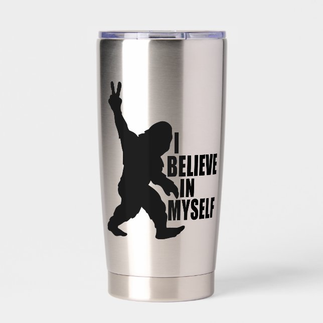 Gourde Isotherme Funny Bigfoot-I Believe in Myself   (Extérieur)