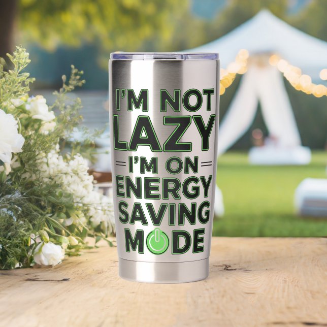 Gourde Isotherme Funny Energy Saving Mode Lazy Humor Tumbler (Mariage (pivotée))