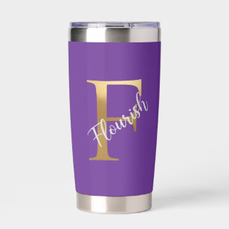 Gourde Isotherme Gobelet de voyage Violet F, Flourish