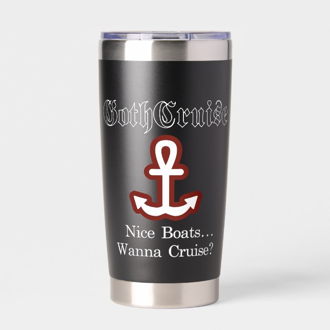 Gourde Isotherme GothCruise Nice Bateaux Café Mug (Extérieur)