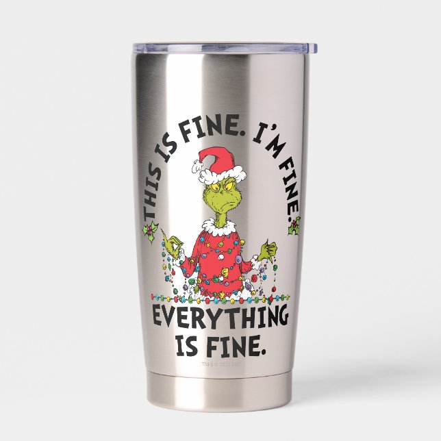 Gourde Isotherme Grinch | Tout va bien (Gauche)