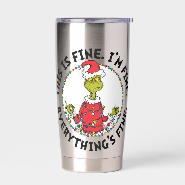 Gourde Isotherme Grinch | Tout va bien (Gauche)