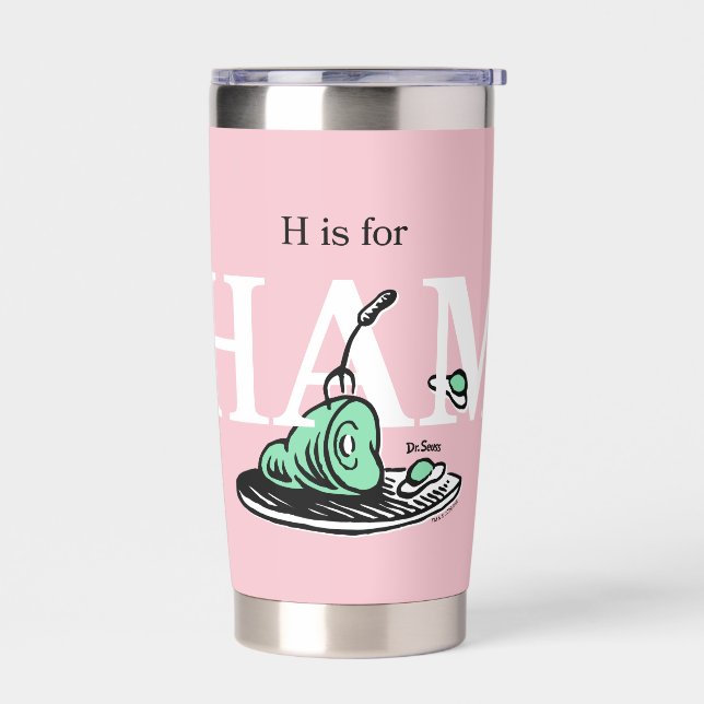Gourde Isotherme "H pour JAMBON" | Conception de l'alphabet (Gauche)