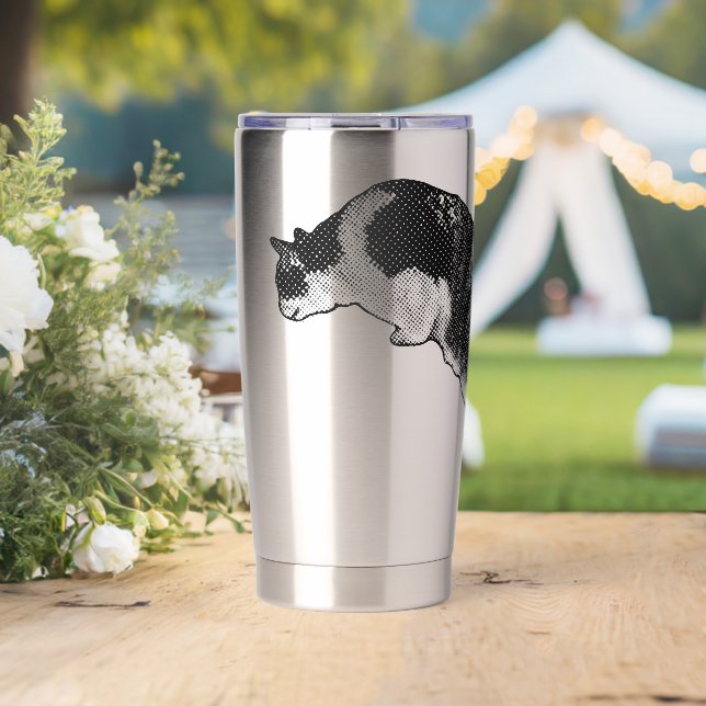 Gourde Isotherme Humeur de chat curieux (Mariage (pivotée))