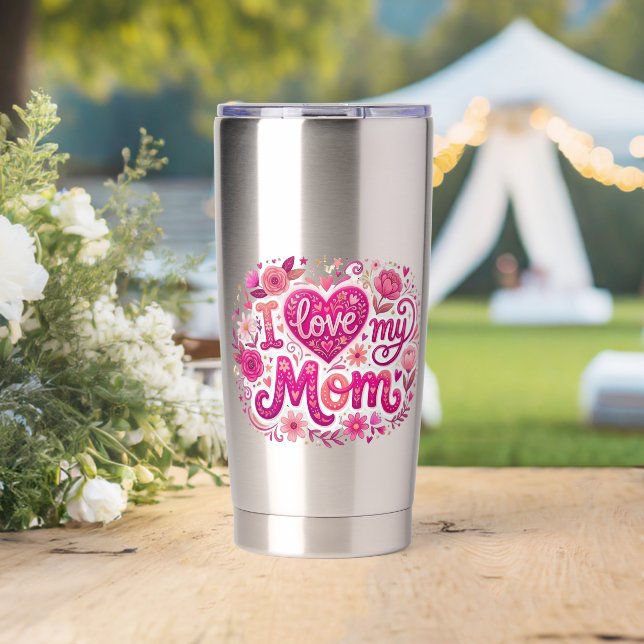 Gourde Isotherme I love my mom (Mariage (pivotée))