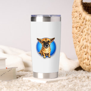 Gourde Isotherme Illustration de chien mignon Mug de voyage en acie