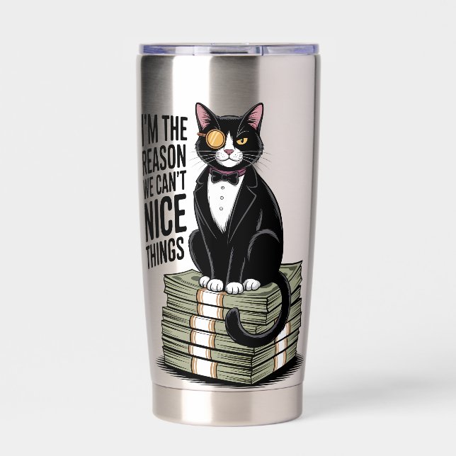 Gourde Isotherme I'm The Reason Nice Things Funny Cat Gift (Extérieur)
