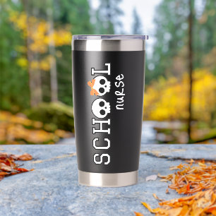 Gourde Isotherme Infirmière d'école Halloween, mignonne Crâne Coffe