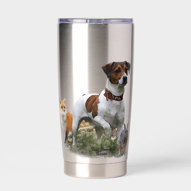 Gourde Isotherme Jack Russell Terrier, Art (Couvercle)